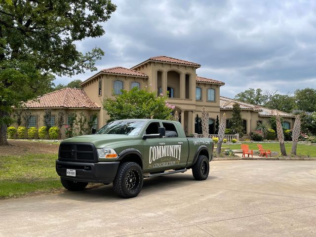 Burleson, TX — Concrete Barrel tile, Multi color, all custom accessories, bird stop, Hip and Ridge etc.