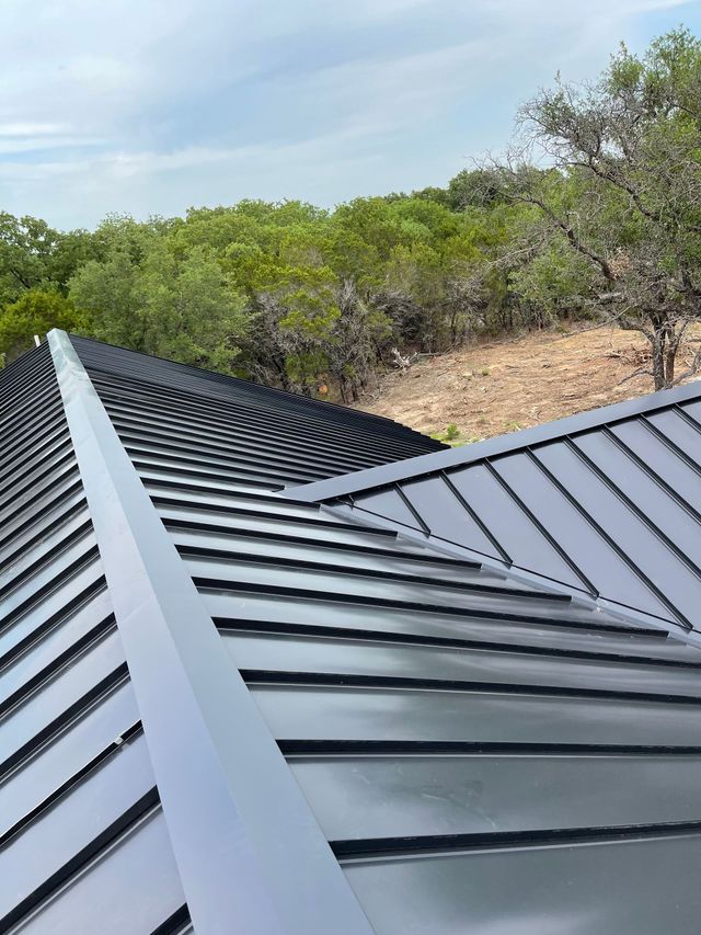 Glen Rose, TX — Black ribbed metal roof