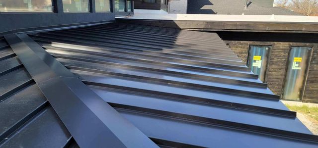 Granbury, TX — metal formed ribbed roof