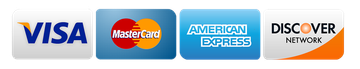 Visa, Mastercard, American Express, and Discover accepted