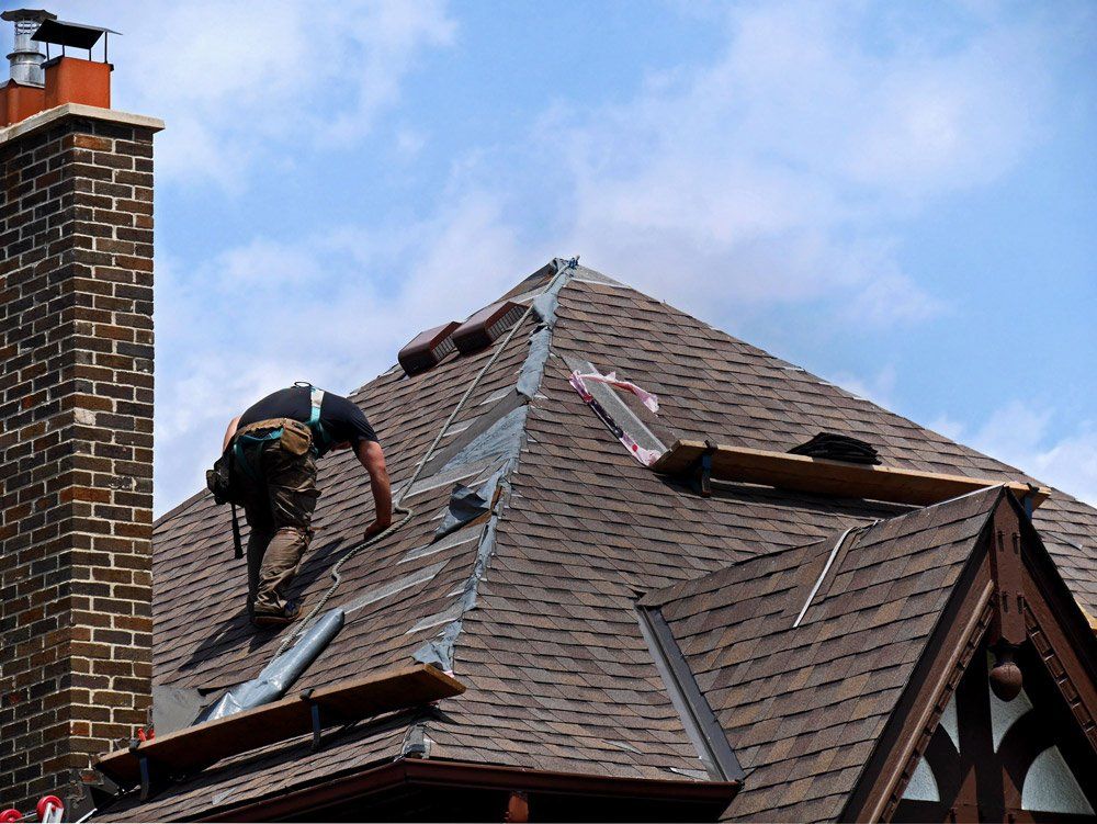 Recent roofing project